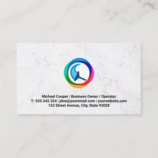 schoonmaakdienst | Squeegee Logo Visitekaartje (Achterkant)