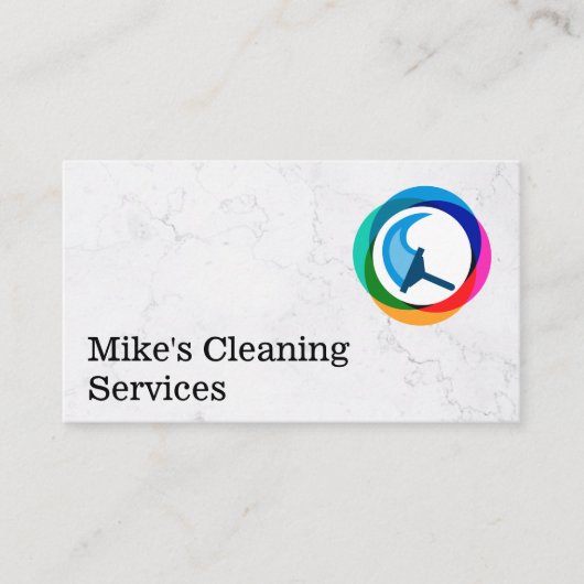 schoonmaakdienst | Squeegee Logo Visitekaartje (Voorkant)