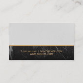 Schoonmaakdienst | Stoffer en blik | Zwarte marmer Visitekaartje (Achterkant)