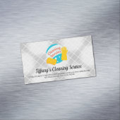 Schoonmaakdienst | Tegels Magnetisch Visitekaartje (Voorbeeld)