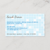 Schoonmaakdienst Tegels Reinigen Schoonmaak Blauw  Visitekaartje (Achterkant)