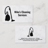 schoonmaakdienst | vacuüm | stoomboot visitekaartje (Voorkant / Achterkant)