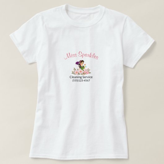 Schoonmaakdienst van het Huis van de Schoonmaak Fl T-shirt (Design voorkant)