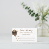 Schoonmaakdienst verplicht marketing afspraak visitekaartje (Staand voorkant)