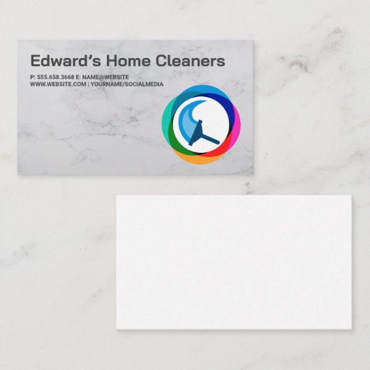 schoonmaakdienst | Vierkantje Visitekaartje (Voorkant / Achterkant)