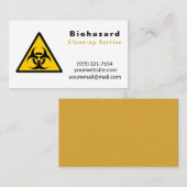 Schoonmaakdienst voor biogevaar visitekaartje (Voorkant / Achterkant)