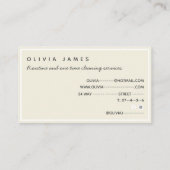 Schoonmaakdienst voor groene crèmebloem visitekaartje (Achterkant)