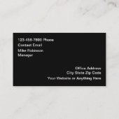 schoonmaakdienst voor kantoor-personeel visitekaartje (Achterkant)