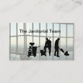 schoonmaakdienst voor kantoor-personeel visitekaartje (Voorkant)