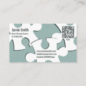 Schoonmaakdienst voor puzzels Grijs Visitekaartje (Achterkant)