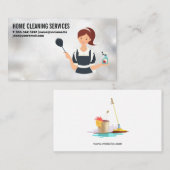 schoonmaakdienst voor schoonmaaksters | Sparkles Visitekaartje (Voorkant / Achterkant)