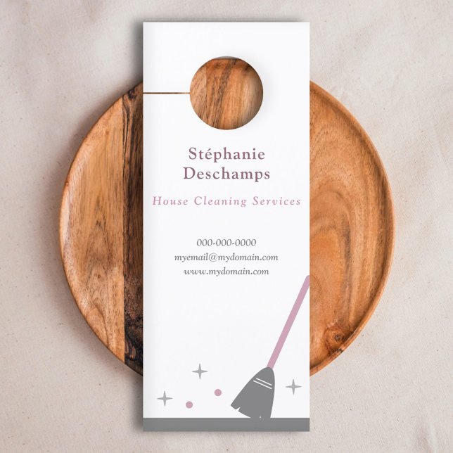 schoonmaakdienst voor woningen deurhanger (House Cleaning Service Door Hanger)
