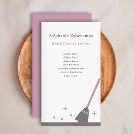 schoonmaakdienst voor woningen visitekaartje