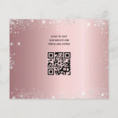Schoonmaakdienst: wazig roze zilverglitterstof QR Flyer (Achterkant)
