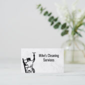schoonmaakdienst | Window Cleaner Logo Visitekaartje (Staand voorkant)