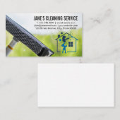 schoonmaakdienst | Window Cleaning Squeegee Logo Visitekaartje (Voorkant / Achterkant)