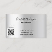 Schoonmaakdienst zilverglitterstof logo QR-code Visitekaartje (Achterkant)