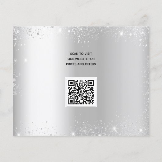 Schoonmaakdienst zilverglitterstof QR-code Flyer (Achterkant)