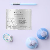 Schoonmaakdienst zilverglitterstof QR-code Flyer (Enkel)