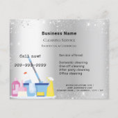 Schoonmaakdienst zilverglitterstof QR-code Flyer (Voorkant)