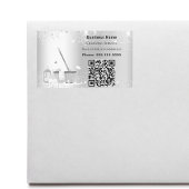 Schoonmaakdienst zilverglitterstof QR-code Rechthoekige Sticker