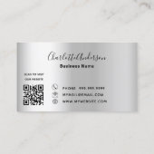 Schoonmaakdienst zilverglitterstof QR-code Visitekaartje (Achterkant)