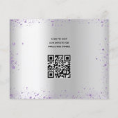 Schoonmaakdienst zilverviolet glitterstof QR Flyer (Achterkant)