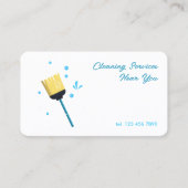 Schoonmaakdiensten 24/7 visitekaartje (Voorkant)