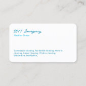 Schoonmaakdiensten 24/7 visitekaartje (Achterkant)