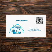 Schoonmaakdiensten Aangepaste QR-code Visitekaartje