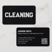 Schoonmaakdiensten Aangepaste QR Visitekaartje (Voorkant / Achterkant)