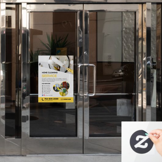 Schoonmaakdiensten Aangepaste Raamsticker (Kantoordeur)