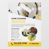 Schoonmaakdiensten Aangepaste vensterklemming Raamsticker (Vel)