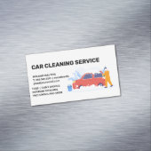 Schoonmaakdiensten | Autowas | Zeepbellen Magnetisch Visitekaartje (Voorbeeld)