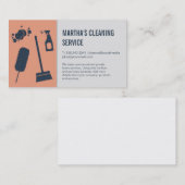 Schoonmaakdiensten | benodigdheden | dienstmeisje visitekaartje (Voorkant / Achterkant)