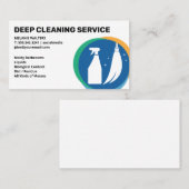 Schoonmaakdiensten | Bezemreiniger spraysymbool Visitekaartje (Voorkant / Achterkant)