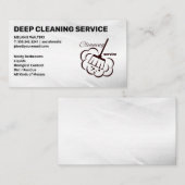 Schoonmaakdiensten | Bezemveeglogo Visitekaartje (Voorkant / Achterkant)