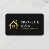 Schoonmaakdiensten Black Gold QR-code Professionee Visitekaartje (Voorkant)