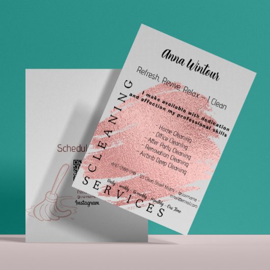 Schoonmaakdiensten Blush Roos Gold Scan te verbind Flyer