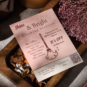 Schoonmaakdiensten Blush Roos Gold Scan te verbind Flyer