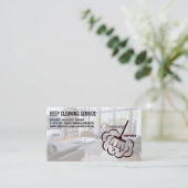 Schoonmaakdiensten | Broom Clean Moderne woonkamer Visitekaartje (Staand voorkant)