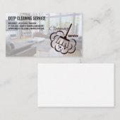 Schoonmaakdiensten | Broom Clean Moderne woonkamer Visitekaartje (Voorkant / Achterkant)