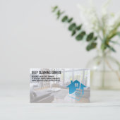 Schoonmaakdiensten | Broom House Logo Visitekaartje (Staand voorkant)