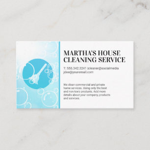 Schoonmaakdiensten   Broom Logo   Zeepbellen Visitekaartje