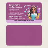 Schoonmaakdiensten Brunette Maid House Schoonmaak Visitekaartje (Voorkant /achterkant)