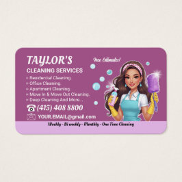 Schoonmaakdiensten Brunette Maid House Schoonmaak Visitekaartje