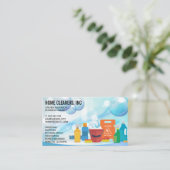 Schoonmaakdiensten | Bubble Suds Achtergrond Visitekaartje (Staand voorkant)