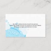 Schoonmaakdiensten Dienstmeid Icon | Zeep Visitekaartje (Achterkant)