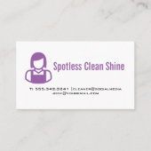 Schoonmaakdiensten Dienstmeid Icon | Zeep Visitekaartje (Voorkant)