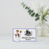 Schoonmaakdiensten | Dienstmeid | Marmer Visitekaartje (Staand voorkant)